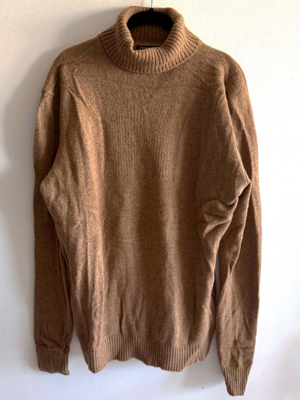 Banana Republic Italian Yarn Merino Wool Turtleneck Camel Women's Tall Large